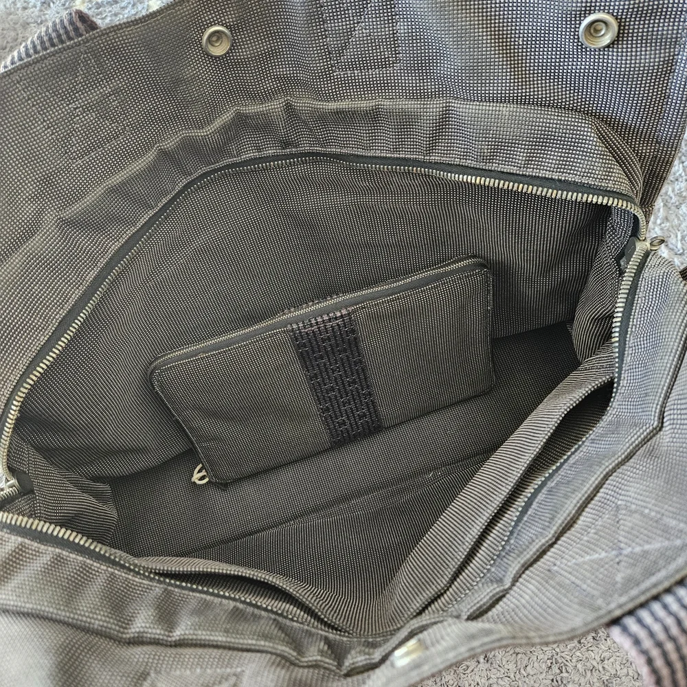 Hermes Canvas Tote Bag with Hermes Matching Wallet - Picture 16 of 16